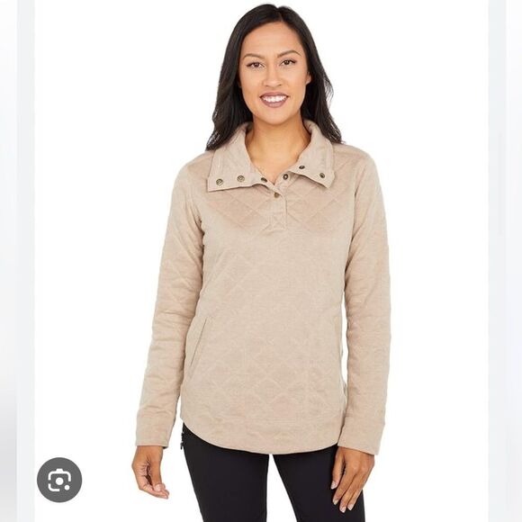 Marmot Roice Pullover Long Sleeve Sweatshirt Tan Light Brown - Picture 7 of 9